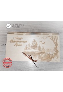 Medinė palinkėjimų knyga  "Krantas"